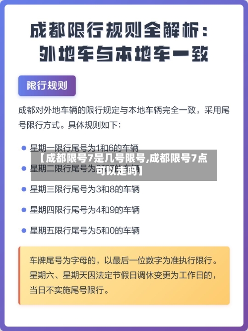 【成都限号7是几号限号,成都限号7点可以走吗】