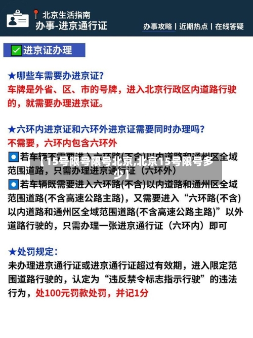 【15号限号限号北京,北京15号限号多少】