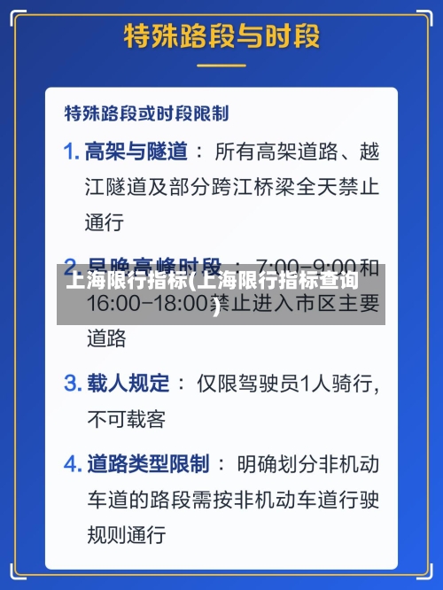 上海限行指标(上海限行指标查询)
