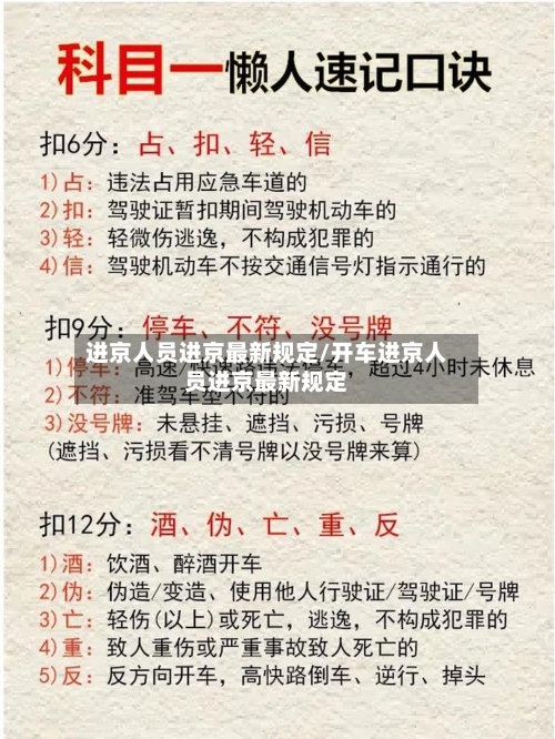 进京人员进京最新规定/开车进京人员进京最新规定