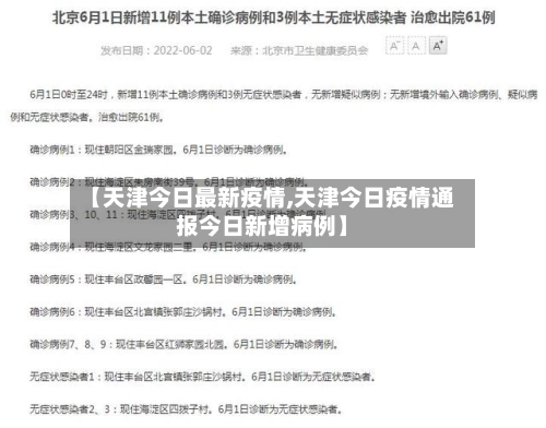 【天津今日最新疫情,天津今日疫情通报今日新增病例】