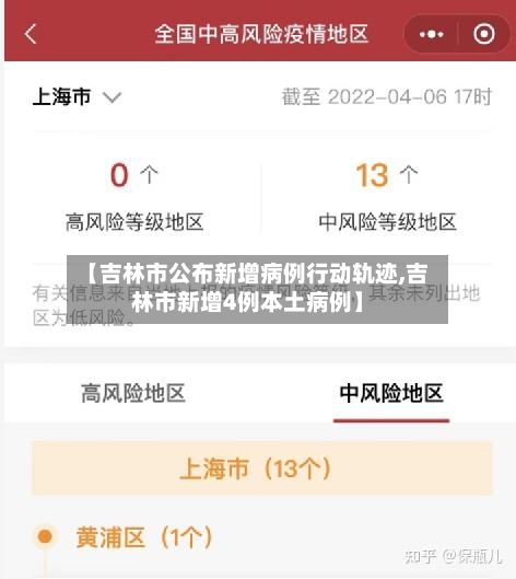 【吉林市公布新增病例行动轨迹,吉林市新增4例本土病例】