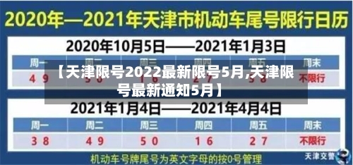 【天津限号2022最新限号5月,天津限号最新通知5月】