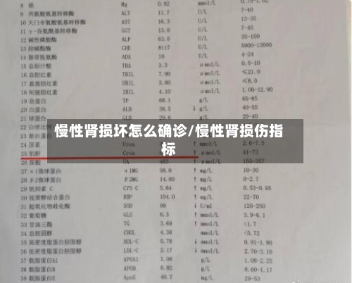 慢性肾损坏怎么确诊/慢性肾损伤指标