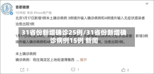 31省份新增确诊25例/31省份新增确诊病例15例 新闻