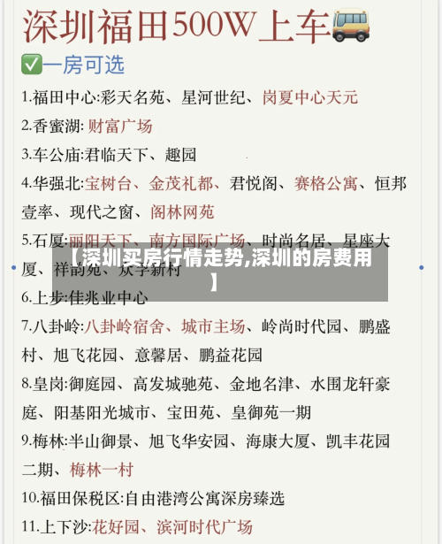 【深圳买房行情走势,深圳的房费用】