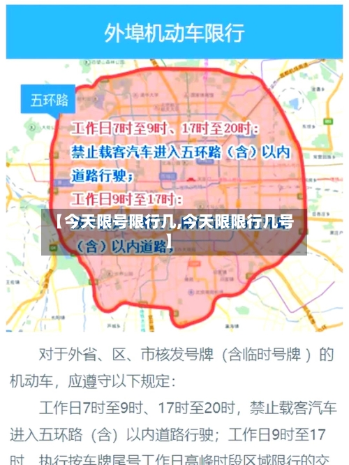 【今天限号限行几,今天限限行几号】