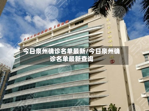 今日泉州确诊名单最新/今日泉州确诊名单最新查询