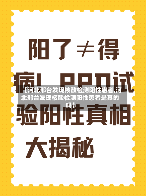 【河北邢台发现核酸检测阳性患者,河北邢台发现核酸检测阳性患者是真的吗】