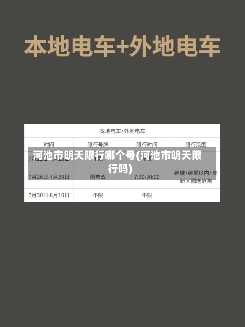 河池市明天限行哪个号(河池市明天限行吗)