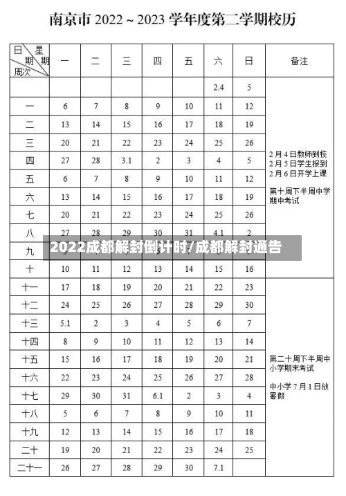 2022成都解封倒计时/成都解封通告