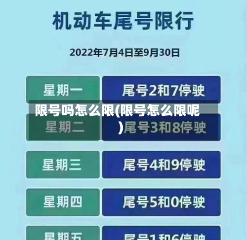 限号吗怎么限(限号怎么限呢)