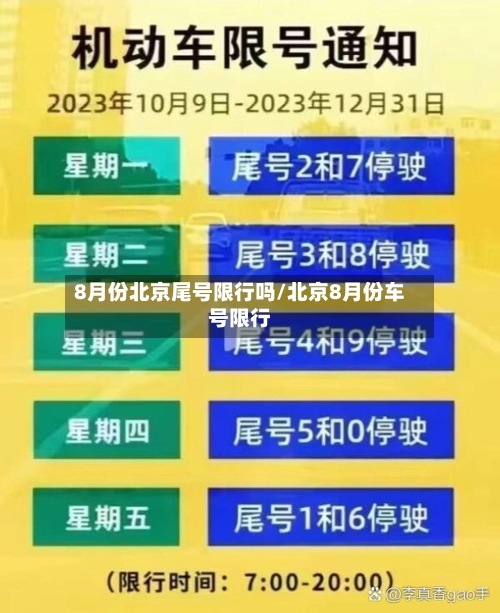 8月份北京尾号限行吗/北京8月份车号限行