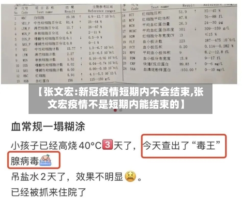 【张文宏:新冠疫情短期内不会结束,张文宏疫情不是短期内能结束的】