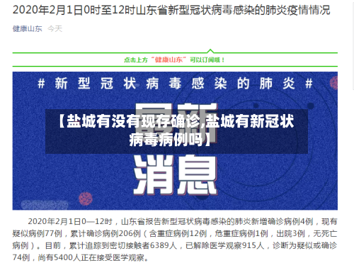 【盐城有没有现存确诊,盐城有新冠状病毒病例吗】
