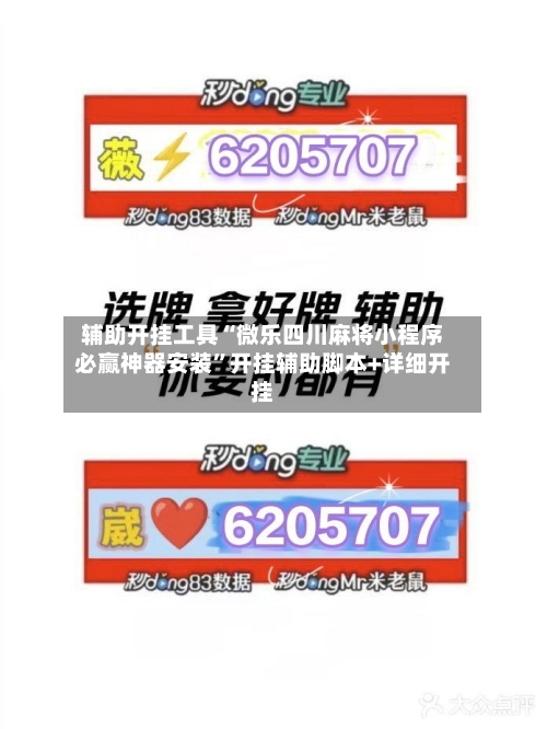 辅助开挂工具“微乐四川麻将小程序必赢神器安装”开挂辅助脚本+详细开挂