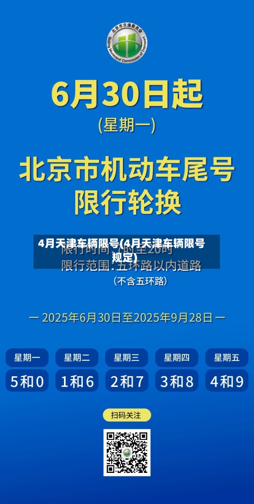 4月天津车辆限号(4月天津车辆限号规定)