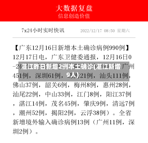 湛江昨日新增2例本土确诊(湛江新增9人)