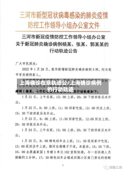 上海确诊在京轨迹公/上海确诊病例的行动轨迹