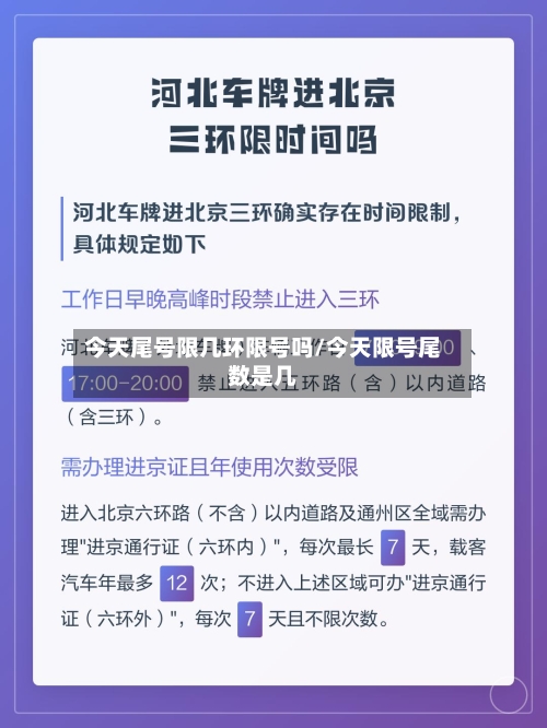 今天尾号限几环限号吗/今天限号尾数是几