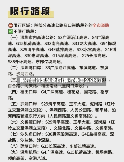 限行禁行怎么处罚(限行会怎么处罚)