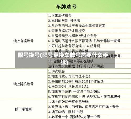 限号换号(限号更换车牌号需要什么手续)