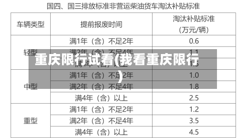 重庆限行试看(我看重庆限行)