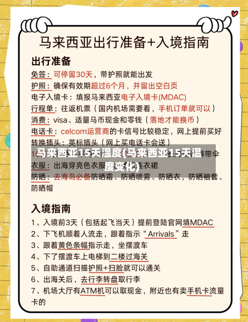 马来西亚15天温度(马来西亚15天温度变化)