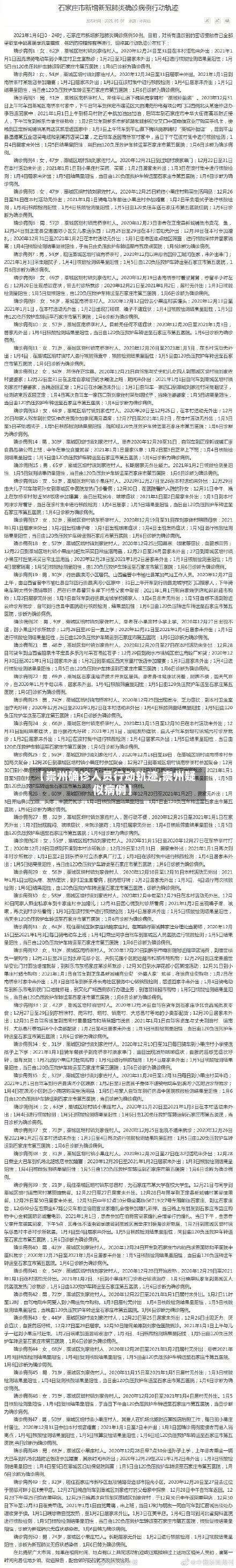【崇州确诊人员行动轨迹,崇州疑似病例】