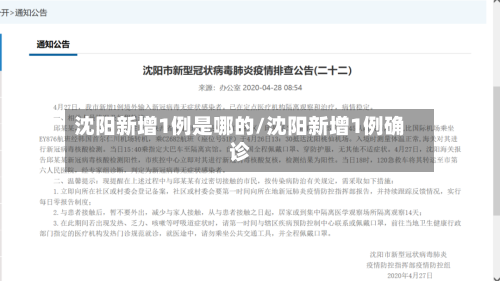 沈阳新增1例是哪的/沈阳新增1例确诊