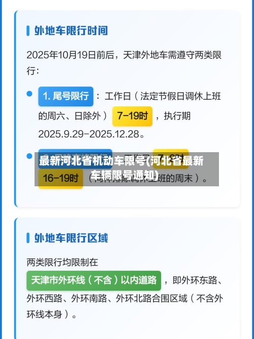 最新河北省机动车限号(河北省最新车辆限号通知)