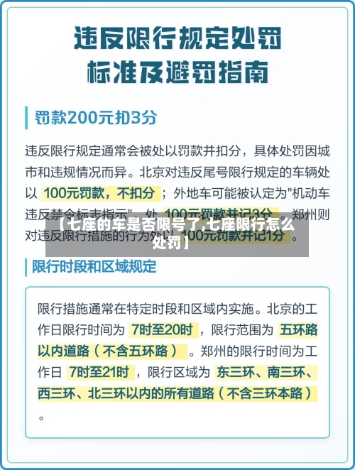 【七座的车是否限号了,七座限行怎么处罚】