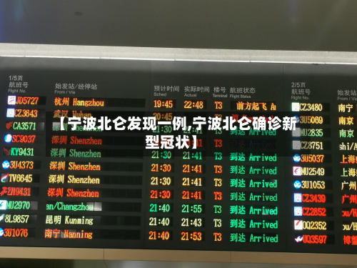 【宁波北仑发现一例,宁波北仑确诊新型冠状】