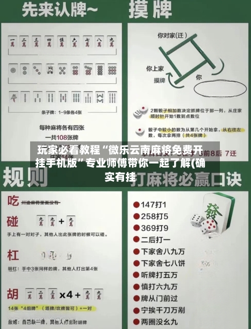 玩家必看教程“微乐云南麻将免费开挂手机版”专业师傅带你一起了解(确实有挂