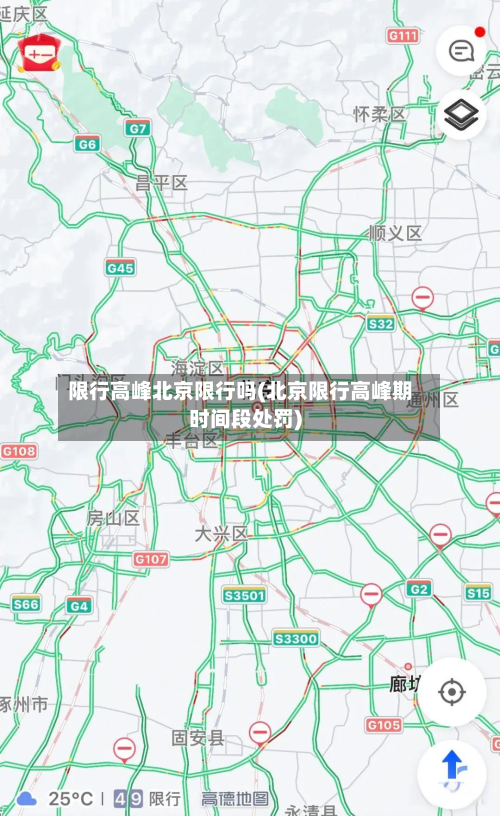限行高峰北京限行吗(北京限行高峰期时间段处罚)
