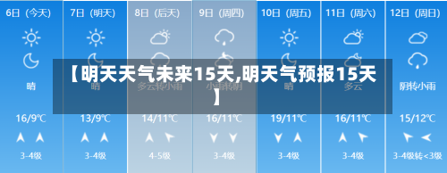 【明天天气未来15天,明天气预报15天】