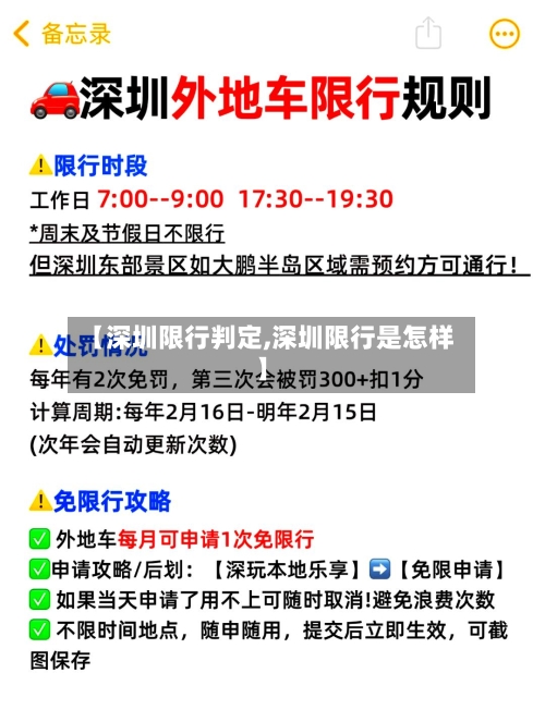 【深圳限行判定,深圳限行是怎样】