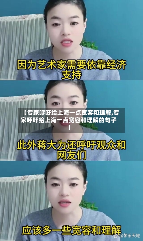 【专家呼吁给上海一点宽容和理解,专家呼吁给上海一点宽容和理解的句子】