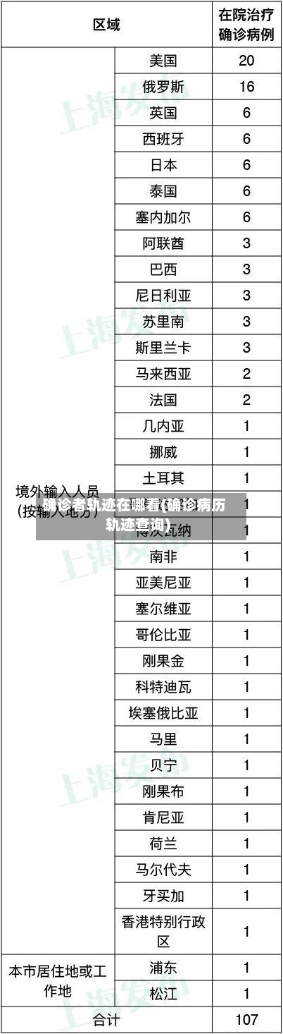 确诊者轨迹在哪看(确诊病历轨迹查询)