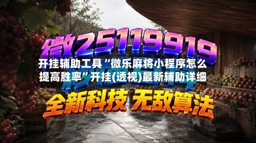 开挂辅助工具“微乐麻将小程序怎么提高胜率”开挂(透视)最新辅助详细