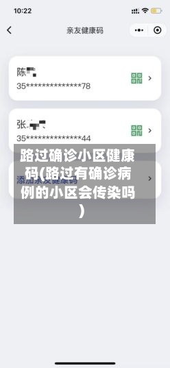 路过确诊小区健康码(路过有确诊病例的小区会传染吗)