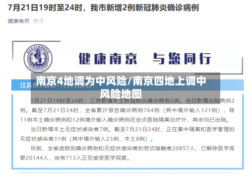 南京4地调为中风险/南京四地上调中风险地图
