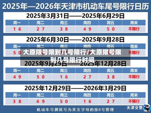 大原限号限到几号限行/大原限号限到几号限行时间