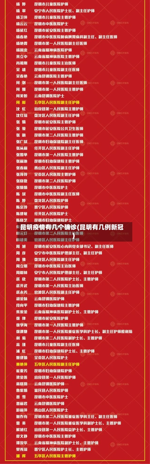 昆明疫情有几个确诊(昆明有几例新冠)