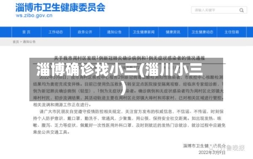 淄博确诊找小三(淄川小三)