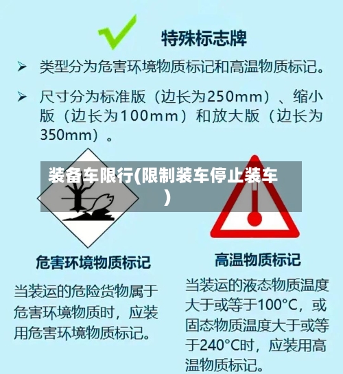 装备车限行(限制装车停止装车)