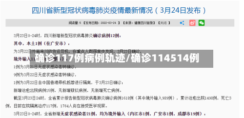 确诊117例病例轨迹/确诊114514例