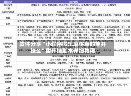软件分享“小程序微乐麻将真的能开挂么”附开挂脚本详细教程