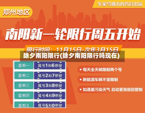 除夕南阳限行(除夕南阳限行吗现在)