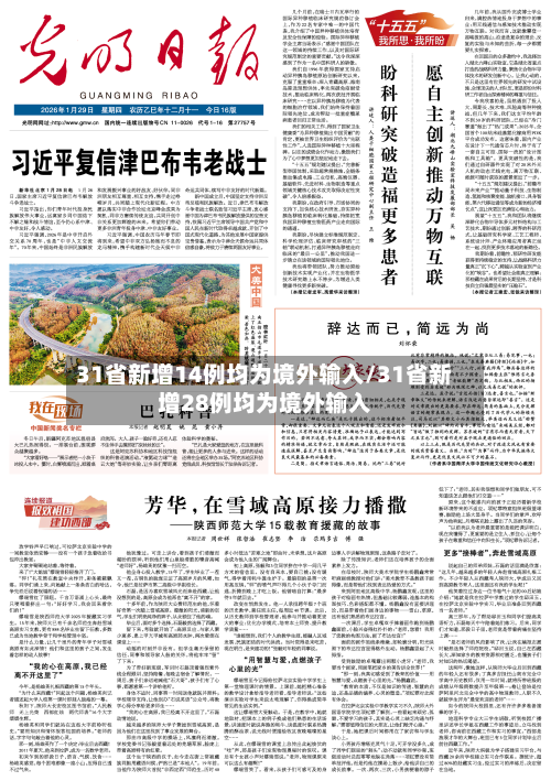 31省新增14例均为境外输入/31省新增28例均为境外输入